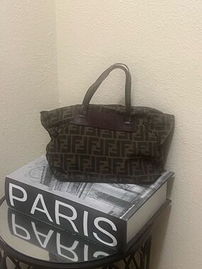 Authentic Fendi Zucca small tote!